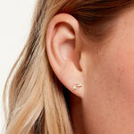 Boucles D'Oreilles Puces Basajaun Or Jaune Oxyde De Zirconium - Clous d'oreilles Femme | Histoire d&rsquo;Or