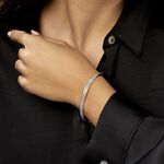 Bracelet Jonc Carinne Argent Blanc Oxyde De Zirconium - Bracelets joncs Femme | Histoire d&rsquo;Or