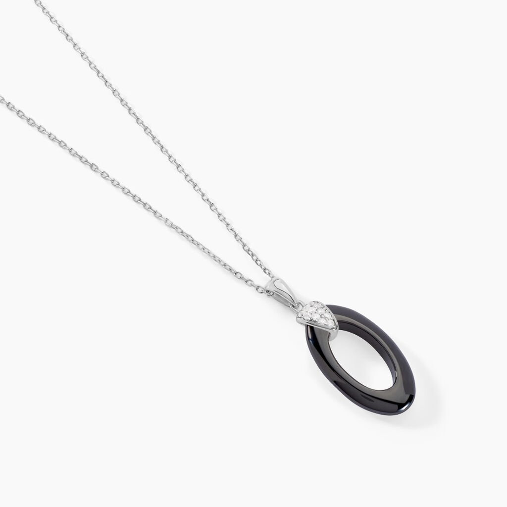Collier Peer Argent Blanc Oxyde De Zirconium - Colliers fantaisie Femme | Histoire d&rsquo;Or