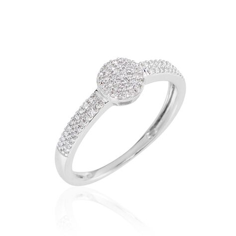 Bague Lisyae Or Blanc Diamants - Bagues avec pierre Femme | Histoire d’Or