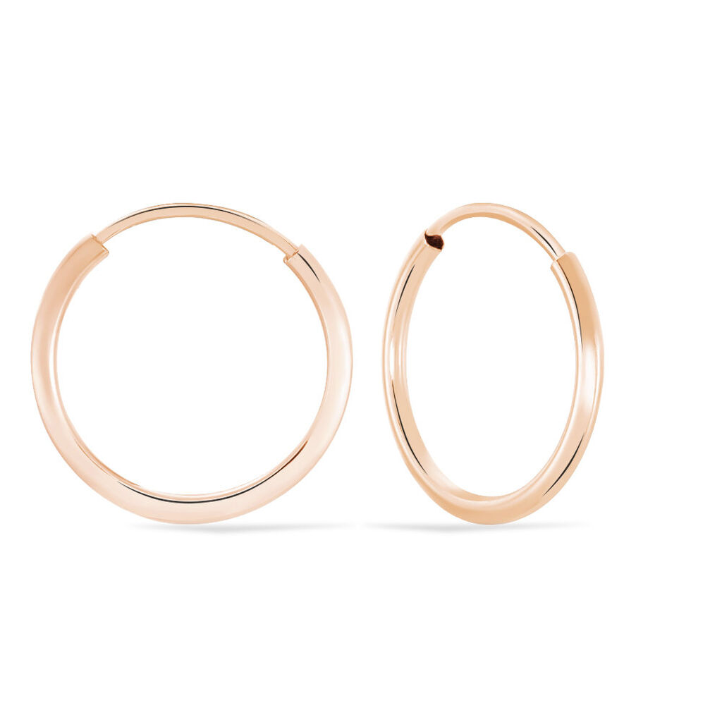 Créoles Dominae Or Rose - Boucles d'oreilles créoles Femme | Histoire d’Or