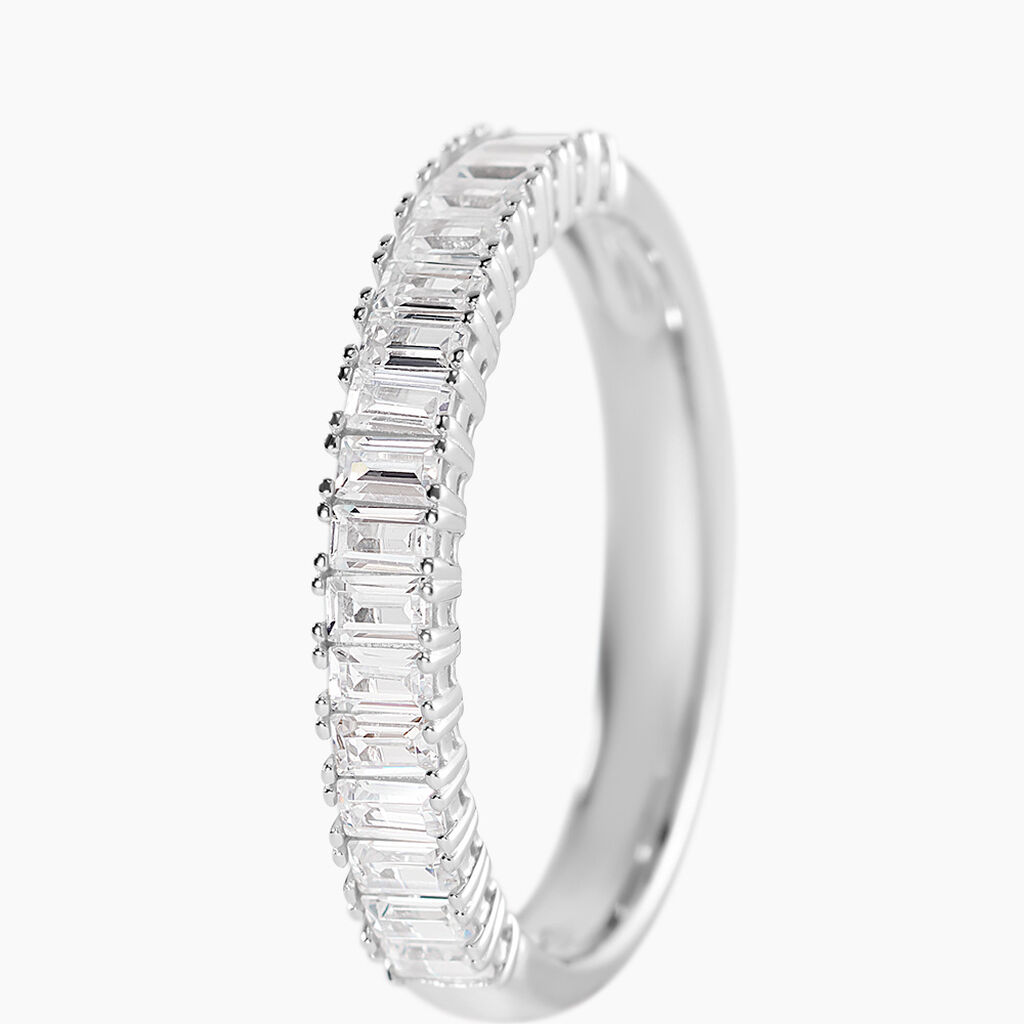 Bague Wedding Rings Argent Blanc Oxyde De Zirconium - Bagues avec pierre Femme | Histoire d&rsquo;Or