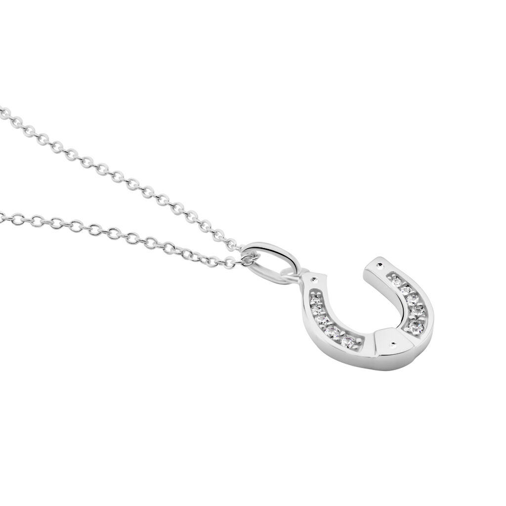 Collier Argent Blanc Centaures Oxyde De Zirconium - Ras de cou Femme | Histoire d’Or