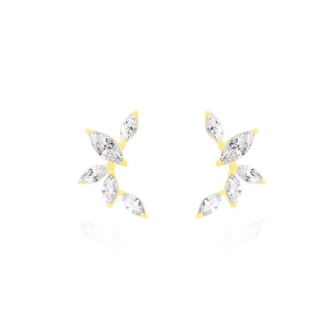 Boucles D'oreilles Barrettes Youssa Barrettes 5 Or Jaune Oxydes - Boucles d'oreilles pendantes Femme | Histoire d’Or