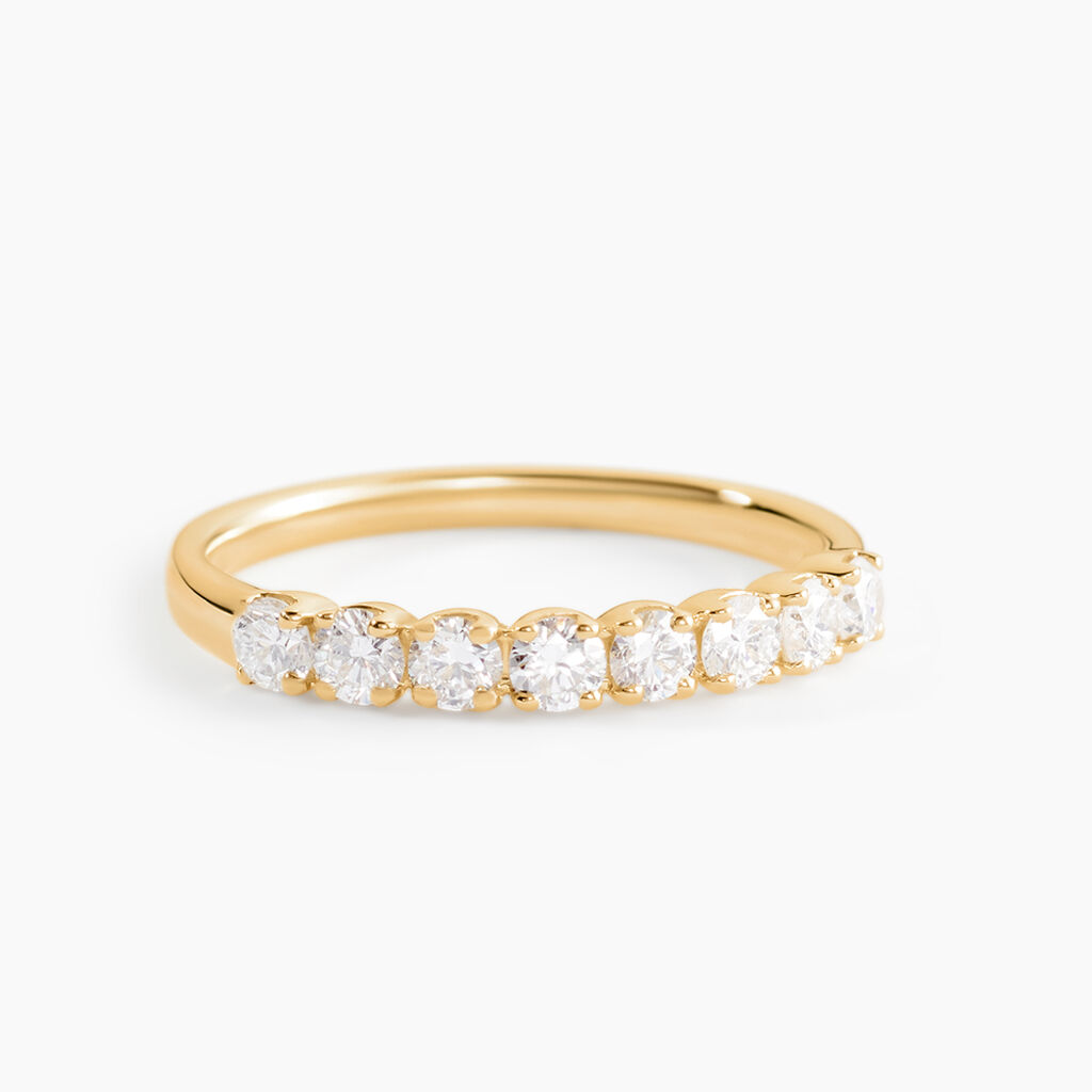 Demi-alliance Or Jaune  Eloisa Diamant Synthetique - Alliances Femme | Histoire d’Or