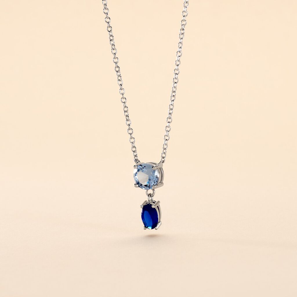 Collier Argent Blanc Brenna Oxydes De Zirconium - Colliers fantaisie Femme | Histoire d’Or