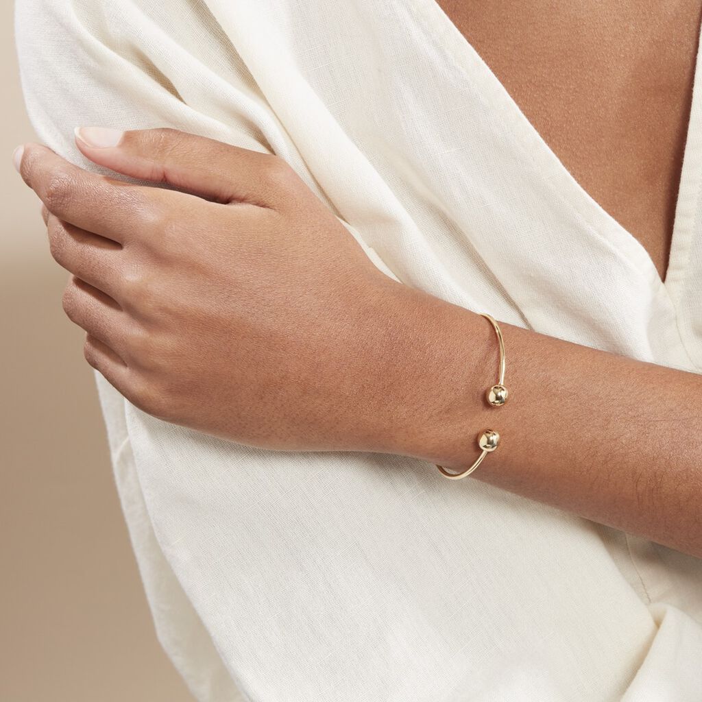 Bracelet Jonc Davina Boules Or Jaune - Bracelets joncs Femme | Histoire d’Or