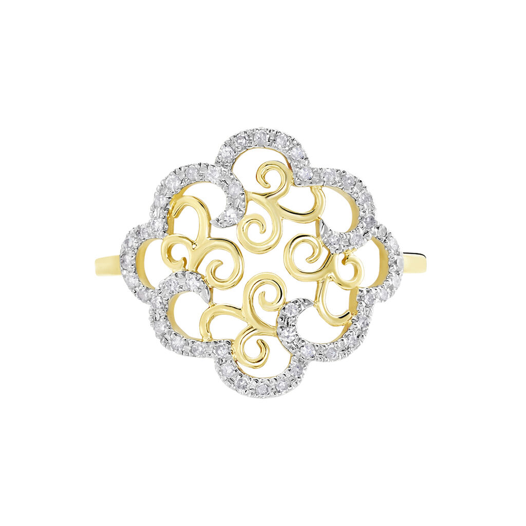 Bague Marie-christel Or Jaune Diamant - Bagues avec pierre Femme | Histoire d’Or