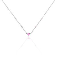 Collier Argent Blanc Declaration Oxyde De Zirconium