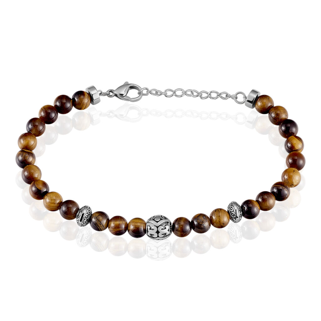 Bracelet Labhras Acier Blanc - Bracelets Homme | Histoire d’Or