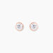 Boucles D'oreilles Puces Daria Serti Clos Or Rose Oxyde De Zirconium - Clous d'oreilles Femme | Histoire d’Or