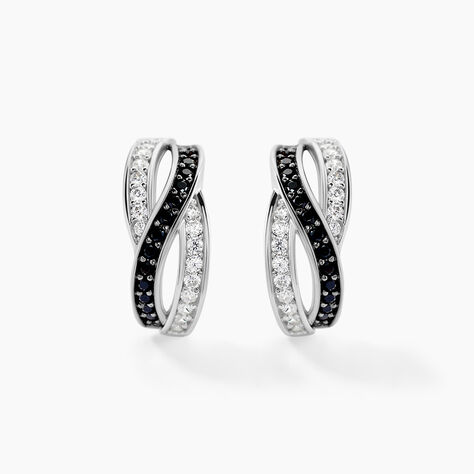 Boucles D'oreilles Puces Bethany Argent Blanc Oxyde De Zirconium - Boucles d'oreilles fantaisie Femme | Histoire d’Or