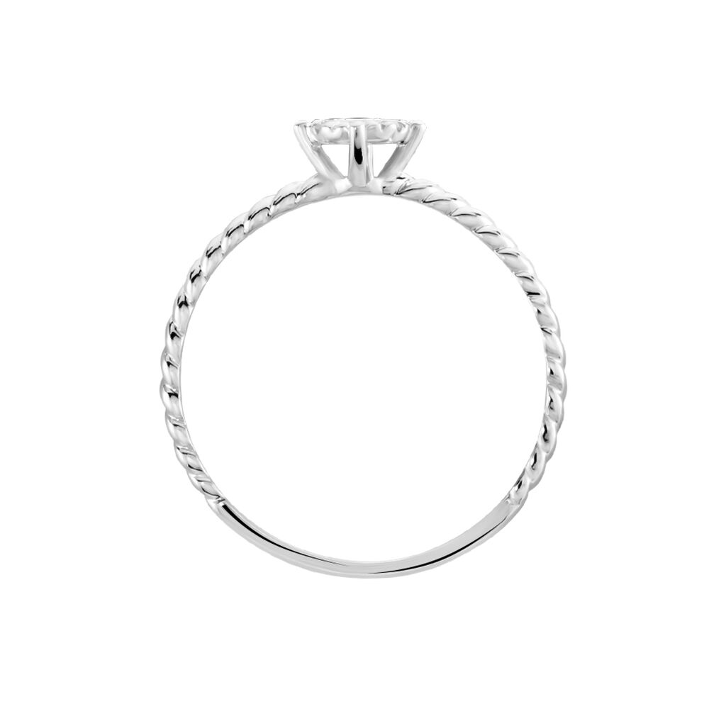 Bague Or Blanc Addie Diamants - Bagues avec pierre Femme | Histoire d’Or