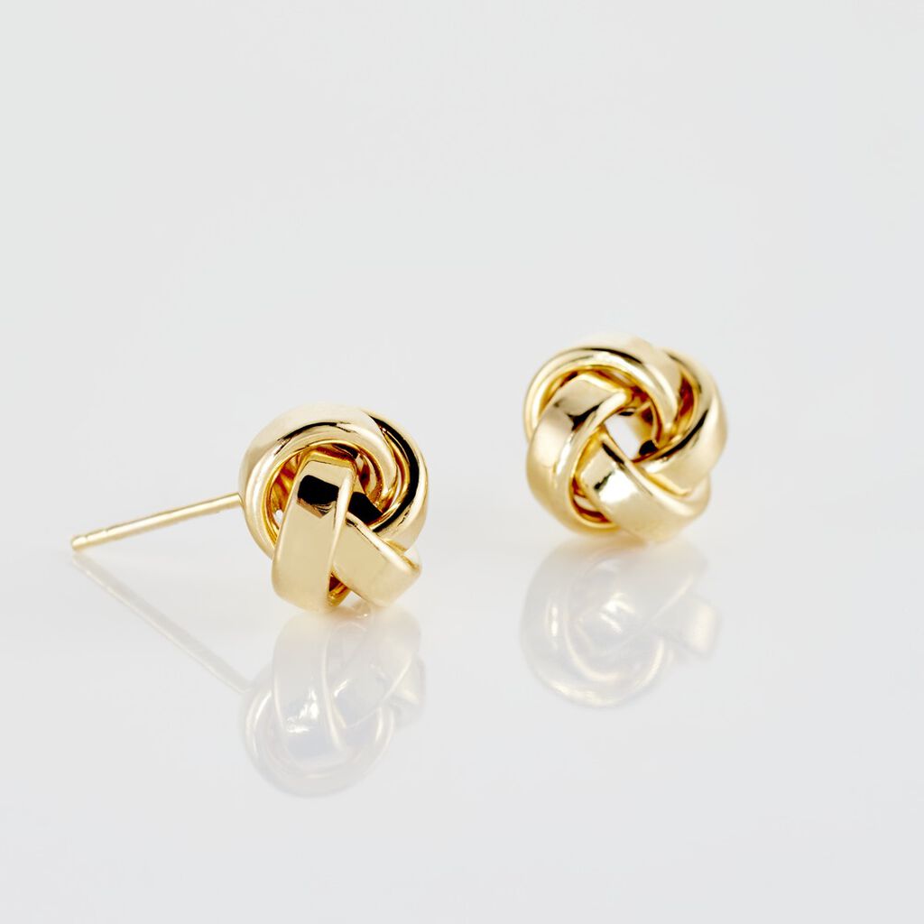 Boucles D'oreilles Puces Or Jaune Gauderique - Clous d'oreilles Femme | Histoire d&rsquo;Or