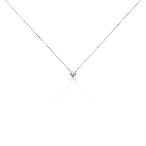 Collier Germinie Argent Blanc Oxyde De Zirconium - Colliers fantaisie Femme | Histoire d&rsquo;Or