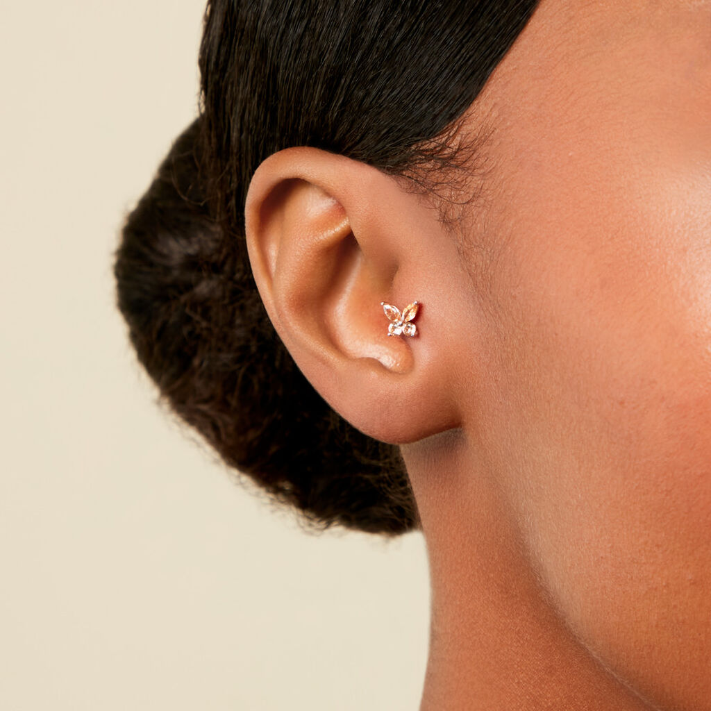 Piercing Clairette Argent Blanc Oxyde De Zirconium - Bijoux Femme | Histoire d’Or