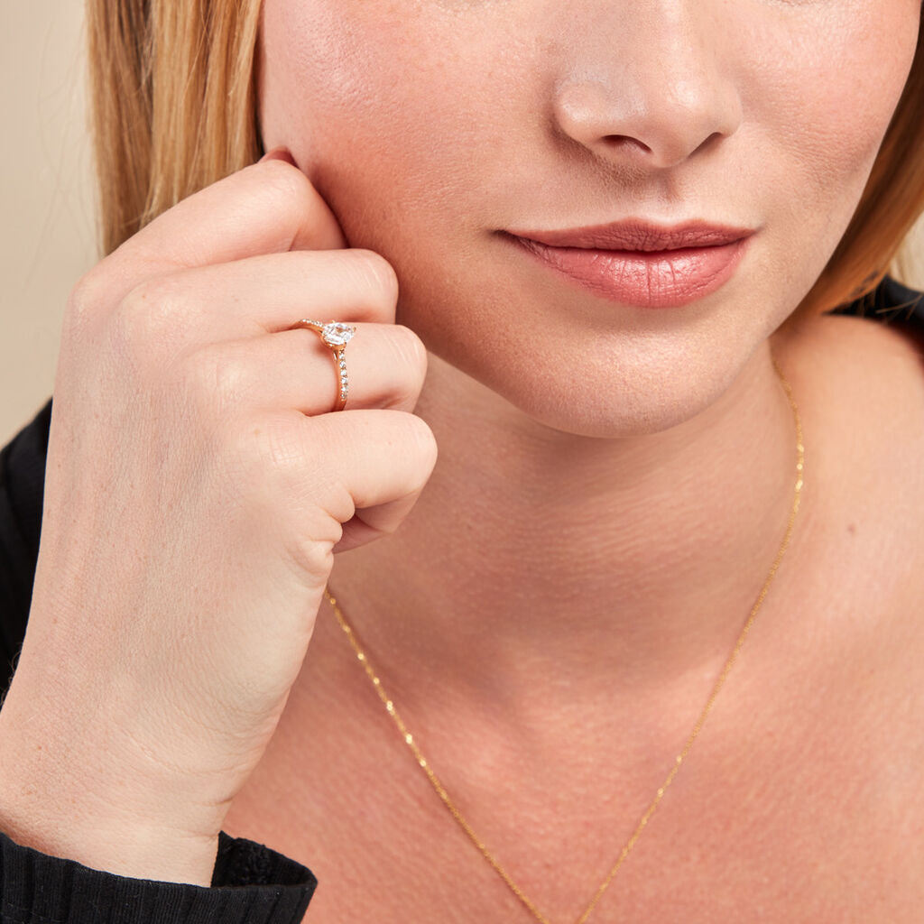 Bague Collection Icone Or Jaune Diamant Synthétique - Bagues solitaires Femme | Histoire d’Or