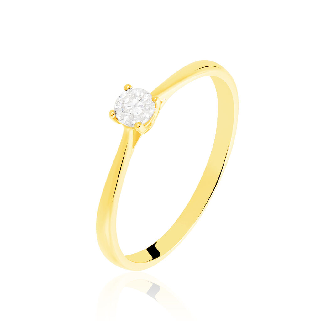 Bague Solitaire Victoria Or Jaune Diamant - Bagues solitaires Femme | Histoire d’Or