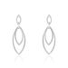 Boucles D'oreilles Pendantes Toupie Argent Blanc - Boucles d'oreilles fantaisie Femme | Histoire d’Or