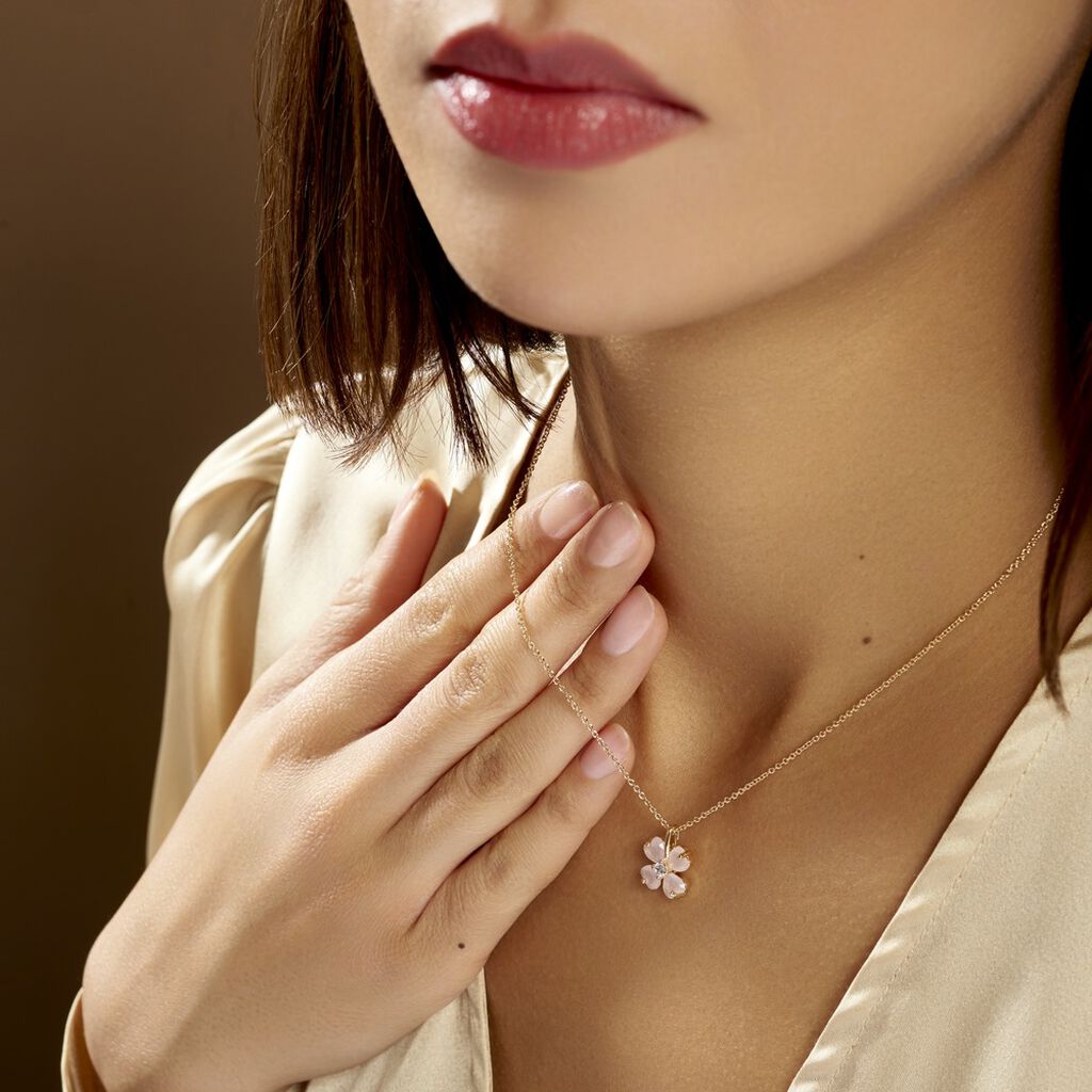 Collier Sendai Plaqué Or Jaune Oxyde De Zirconium - Colliers fantaisie Femme | Histoire d’Or