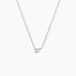 Collier Mini Pear Shape Argent Blanc Oxyde De Zirconium - F&ecirc;te des m&egrave;res Femme | Histoire d&rsquo;Or