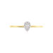 Bague Pear C Or Jaune Diamant