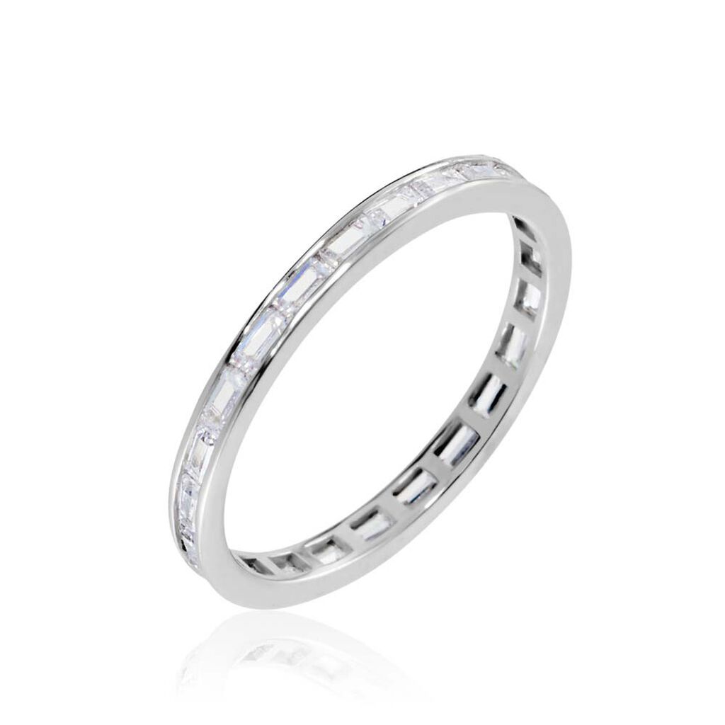 Bague Val Argent Blanc Oxyde De Zirconium - Bagues avec pierre Femme | Histoire d’Or