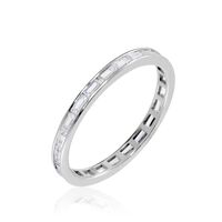 Bague Val Argent Blanc Oxyde De Zirconium
