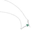 Collier Renaldine Or Blanc Emeraude - Colliers Femme | Histoire d&rsquo;Or