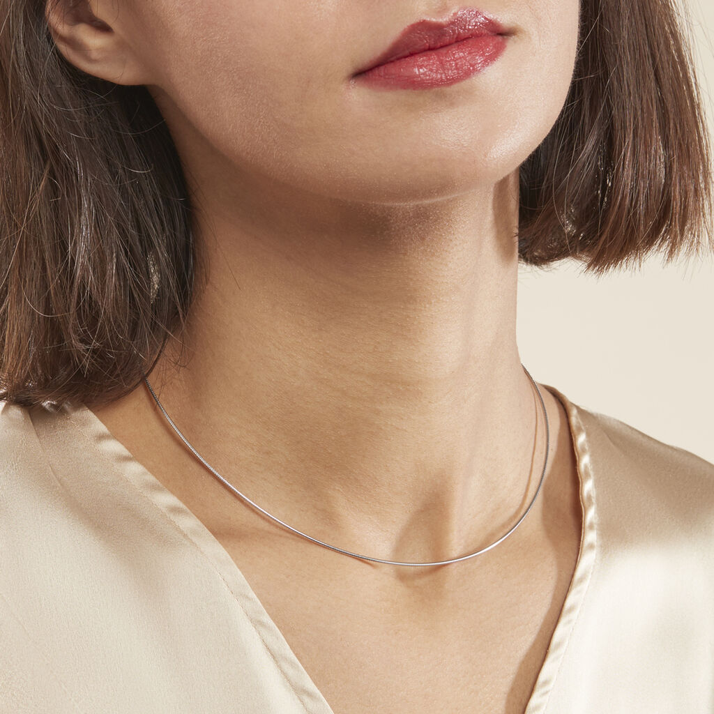 Chaîne Kassie Maille Omega Argent Blanc - Chaines Femme | Histoire d’Or