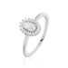 Bague Solitaire Shandrany Argent Blanc Oxyde De Zirconium