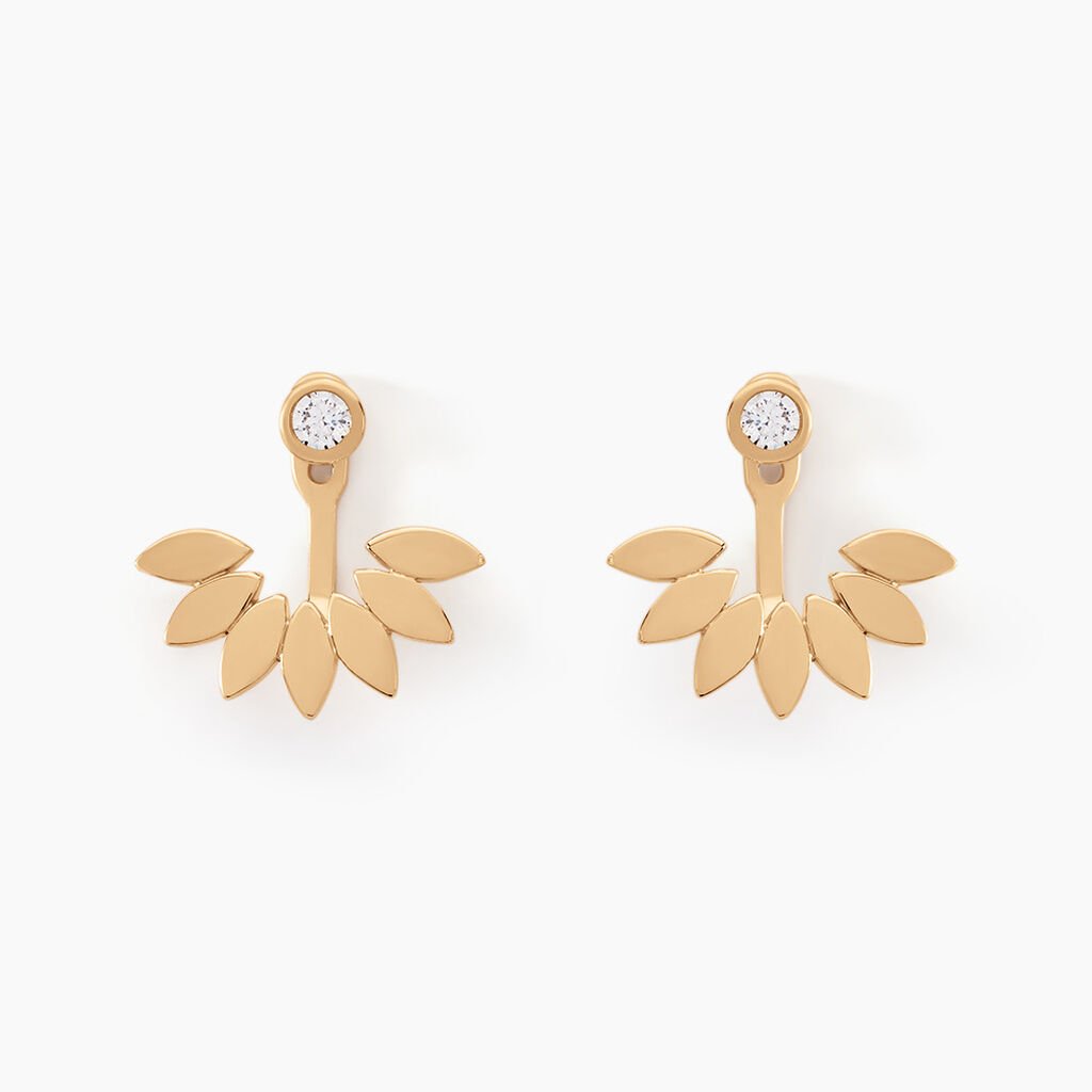 Bijoux D'oreilles Varia Plaqu&eacute; Or Jaune Oxyde De Zirconium - Boucles d'oreilles fantaisie Femme | Histoire d&rsquo;Or