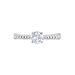 Bague Solitaire Laetitia Or Blanc Diamant Synthetique - Bagues solitaires Femme | Histoire d’Or