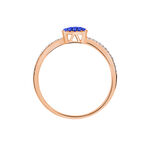 Bague Aude Or Rose Saphir Et Diamant - Bagues avec pierre Femme | Histoire d&rsquo;Or