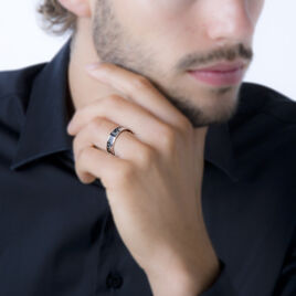 Bague Karly Acier Blanc - Bagues fantaisie Homme | Histoire d’Or