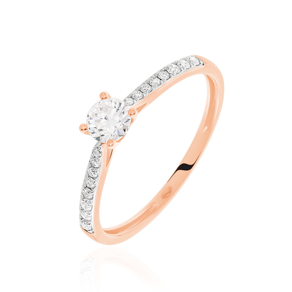 Bague Solitaire Hemera Or Rose Diamant - Bagues solitaires Femme | Histoire d’Or