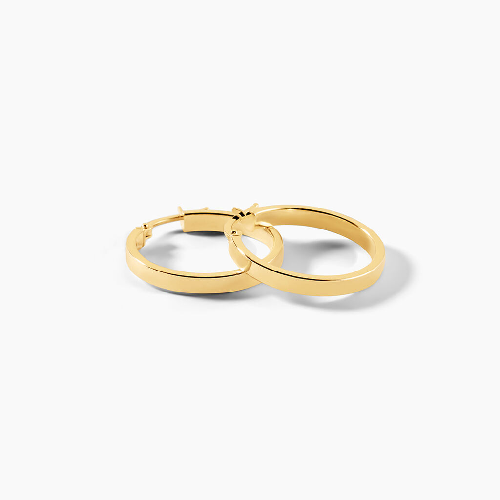 Cr&eacute;oles Cody Argent Dor&eacute; A L'Or 750/1000 - Boucles d'oreilles cr&eacute;oles Femme | Histoire d&rsquo;Or