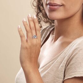 Bague Tina Or Blanc Topaze Et Oxyde De Zirconium - Bagues solitaires Femme | Histoire d’Or