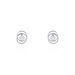 Boucles D'oreilles Puces Nid D'amour Or Blanc Diamant - Clous d'oreilles Femme | Histoire d’Or