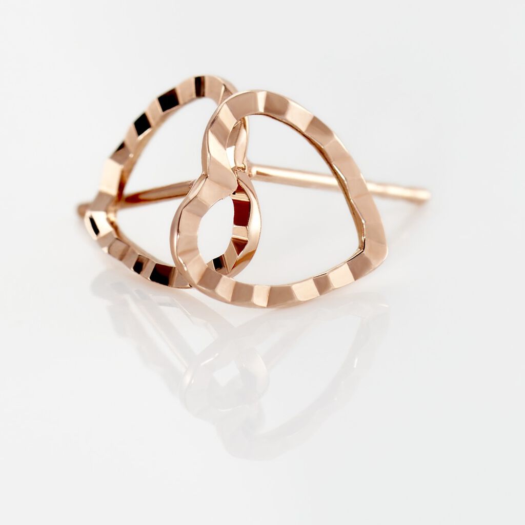 Boucles D'oreilles Puces Or Rose Melltje - Clous d'oreilles Femme | Histoire d’Or