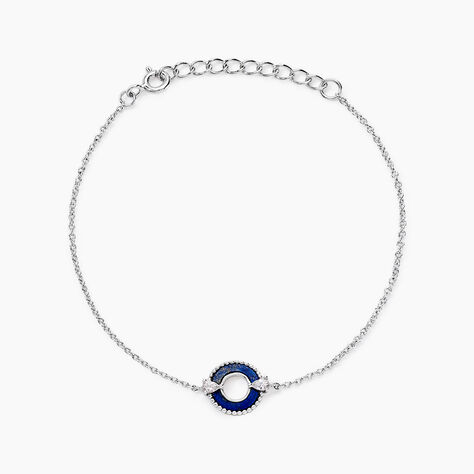 Bracelet Serafine Argent Blanc Lapis Lazuli Oxyde - Bracelets Femme | Histoire d’Or