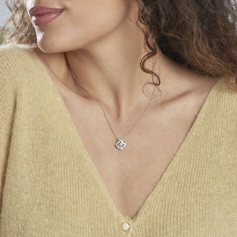 Collier Anasthase Argent Blanc Oxyde De Zirconium - Colliers fantaisie Femme | Histoire d’Or
