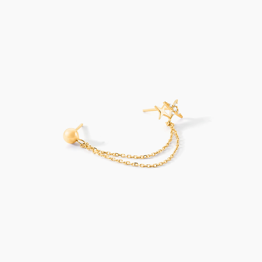Bijou D'oreille Unitaire Mikko Or Jaune Oxyde De Zirconium - Ear cuffs Femme | Histoire d’Or