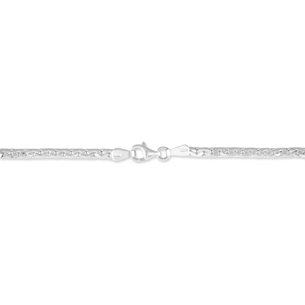 Bracelet Ivy Maille Haricot Or Blanc - Bracelets chaîne Femme | Histoire d’Or