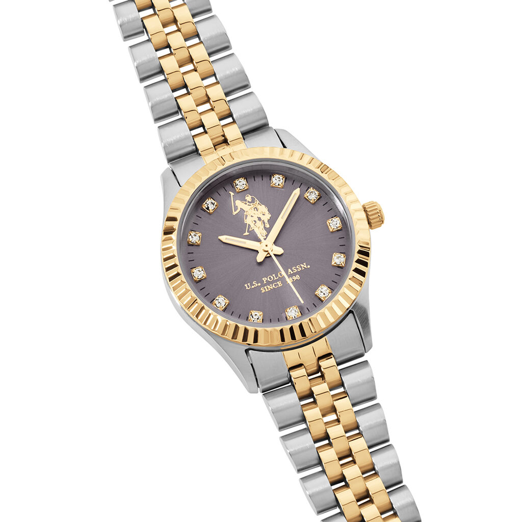Montre U.s. Polo Azure Gris - Id&eacute;es cadeaux Femme | Histoire d&rsquo;Or