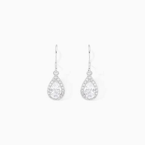 Boucles D'oreilles Pendantes Perce-neige Argent  Oxyde De Zirconium - Boucles d'oreilles fantaisie Femme | Histoire d&rsquo;Or