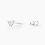 Boucles D'oreilles Puces Myhalf Argent Blanc Oxyde - Boucles d'oreilles fantaisie Femme | Histoire d&rsquo;Or