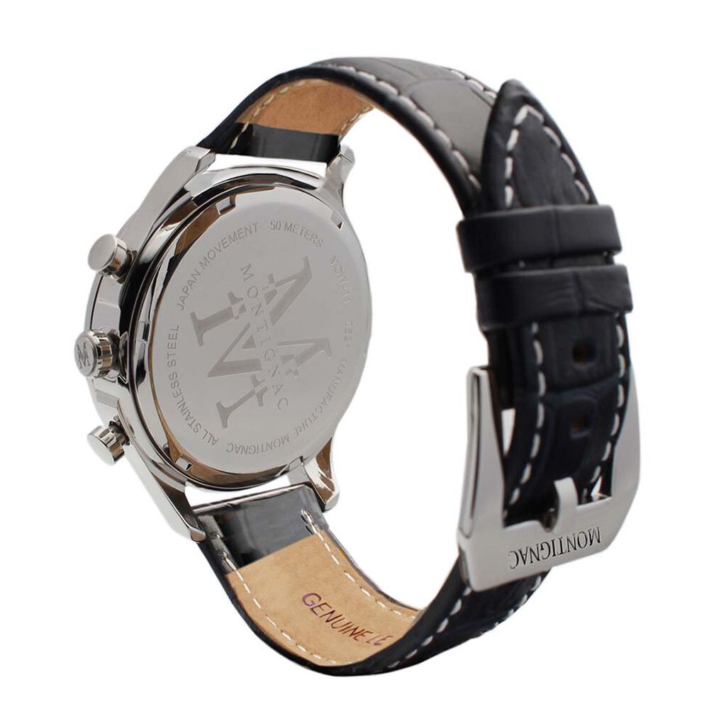 Montre Montignac Round Chrono Bleu - Montres Homme | Histoire d’Or