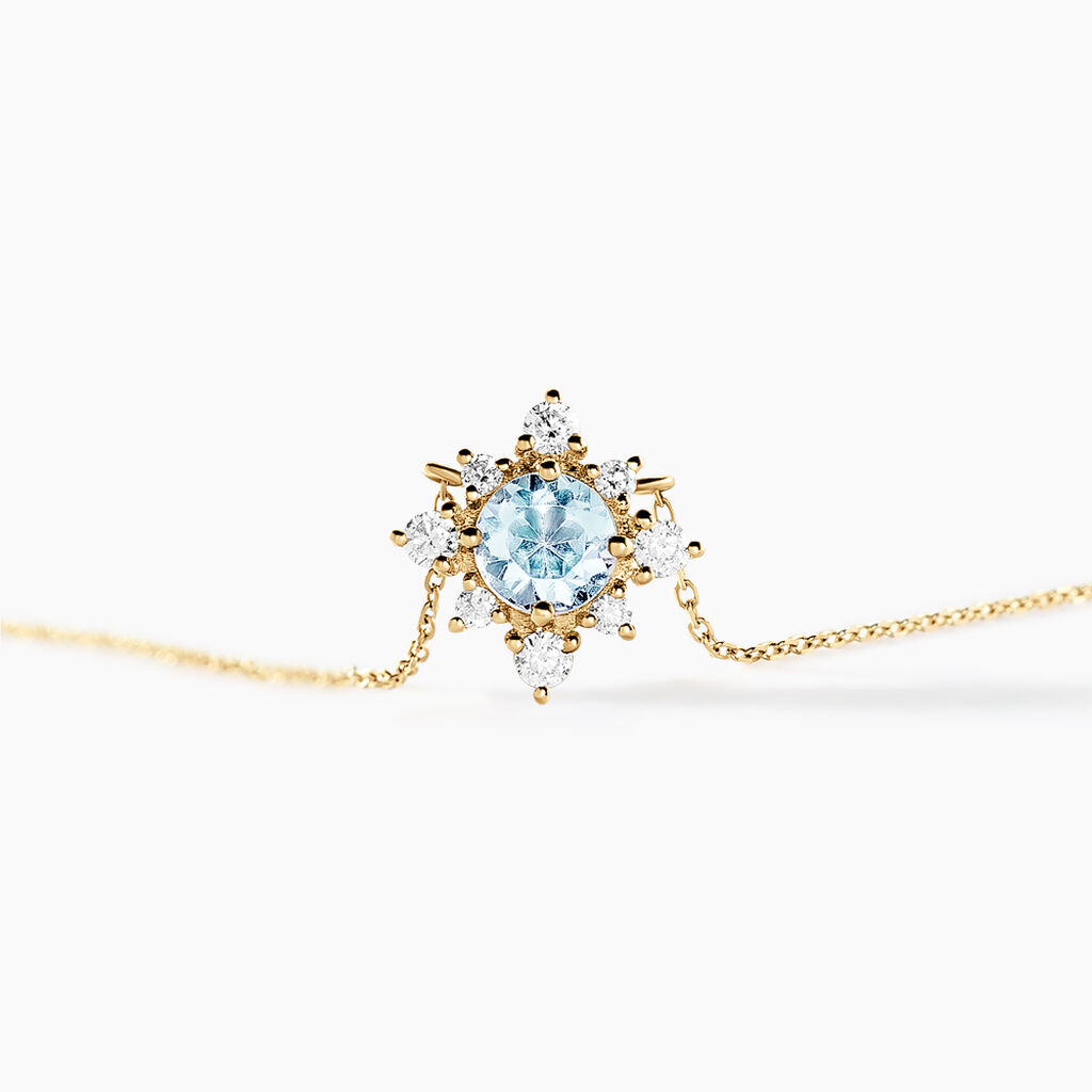 Collier Astrithr Or Jaune Topaze Oxyde De Zirconium - Colliers Femme | Histoire d’Or