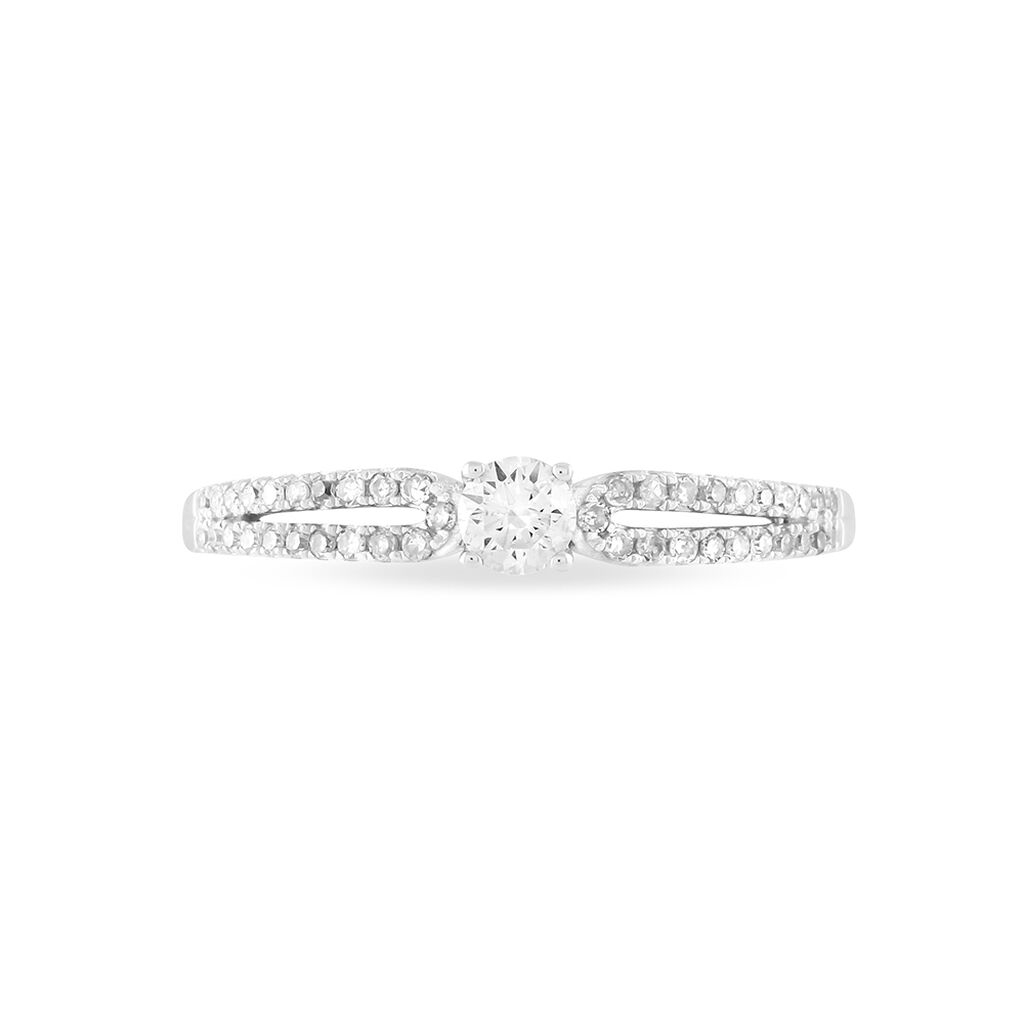 Bague Solitaire Katalina Or Blanc Diamant - Bagues solitaires Femme | Histoire d’Or